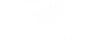 Victrola white logo Victrola white logo